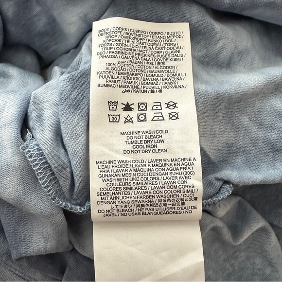 Hurley Blue Tie-Dye Graphic Cropped Short Sleeve Relaxed Cotton Tee Size M - Picture 7 of 8